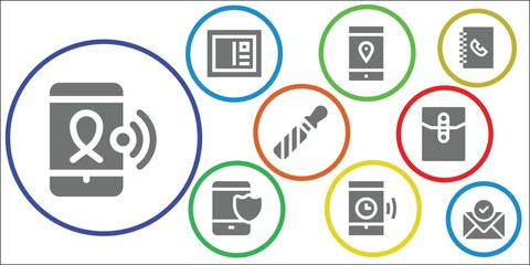 Modern Simple Set of mail Vector filled Icons