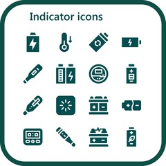 indicator icon set