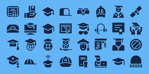 graduate icon set