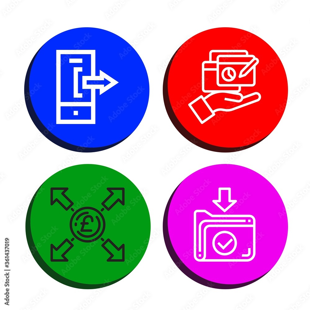 Poster token icon set