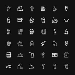 Editable 36 mug icons for web and mobile