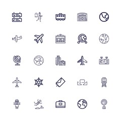 Editable 25 plane icons for web and mobile