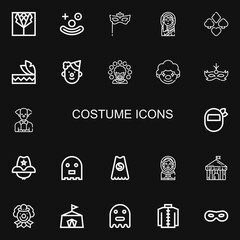 Editable 22 costume icons for web and mobile