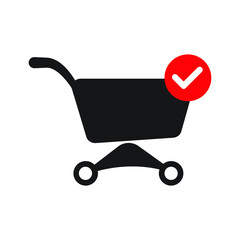 Add to cart icon design isolated on white background