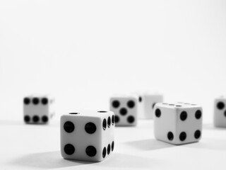dice on white background