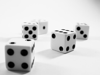 dice on white background