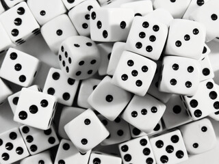dice on white background