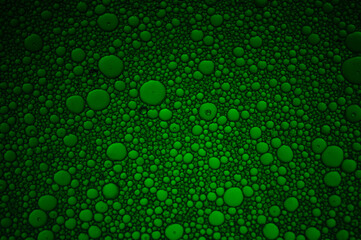 Islamic Green abstract  background from Volcanic Backgrounds Series. Oil stains on the water. Water bubbles. Color therapy, meditation, relaxation foto.