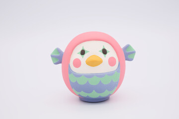 アマビエだるまの粘土人形　