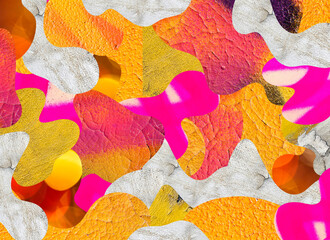 Pink Paint Collage Texture 