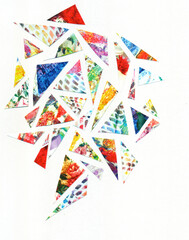 Paper Triangle Collage Abstract