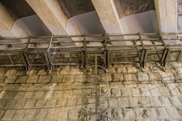 Metal service ladder and catwalk