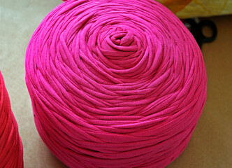 Pink ball of wool