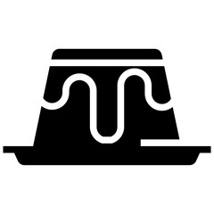 pudding icon design solid style