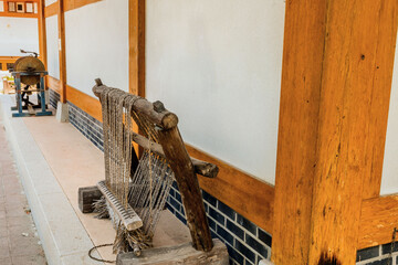Old fashioned hand loom