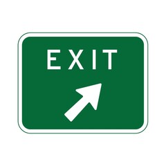Exit route sign