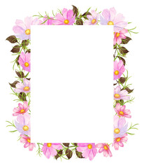 ピンクの秋桜フレーム