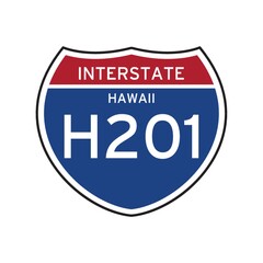 Interstate hawaii route sign