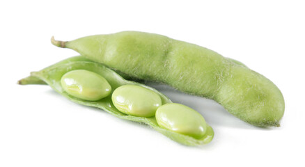 edamame beans isolated on white background