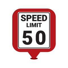 Speed limit 50 sign