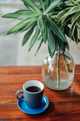 cup of coffee on the table