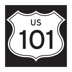 US 101 route sign