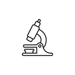 Microscope line icon vector