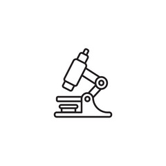 Microscope line icon vector