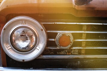 vintage car headlight