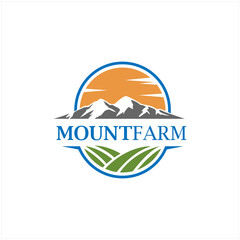 Vector illustration of a mountain logo template template
