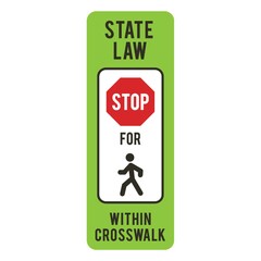 Stop for pedestrians within crosswalk