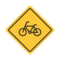 Bicycle road sign