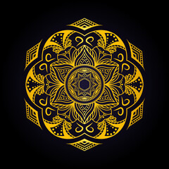 Luxury mandala gold collor background, decorative background with an elegant mandala design, Luxury Mandala Islamic Background with Arabesque Pattern, Ornamental Background
