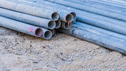 Metal pipes for scaffolding