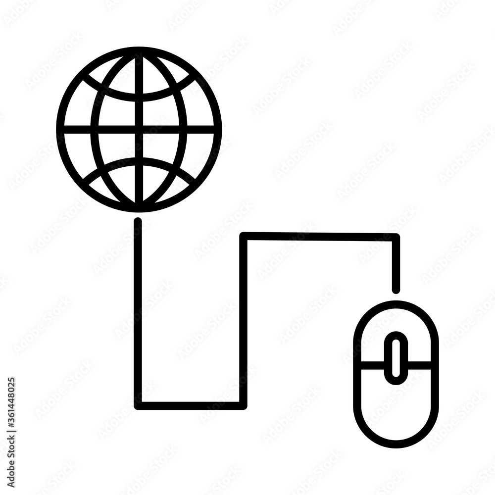 Poster mouse with sphere browser line style