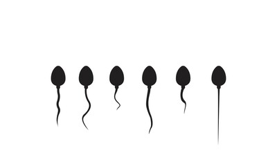 Sperm fertilizing egg cell icon. Simple element illustration.