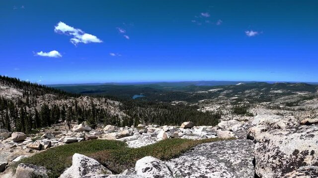 Time lapse over the desolation wilderness in northern California