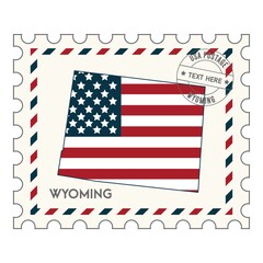 Obraz premium Wyomingpostagestamp