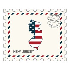Fototapeta premium Newjerseypostagestamp
