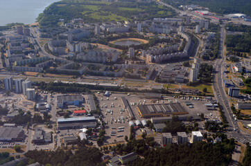 Fototapeta premium Tallinn. View from the airliner 