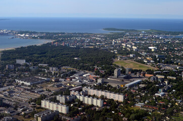 Obraz premium Tallinn. View from the airliner 