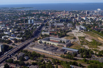 Tallinn. View from the airliner 