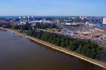 Fototapeta na wymiar Tallinn. View from the airliner 