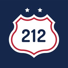 Route 212 road sign
