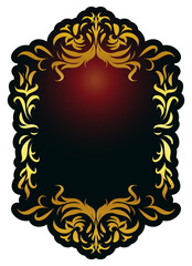 バロック装飾エレガントヴィンテージフレーム飾り罫