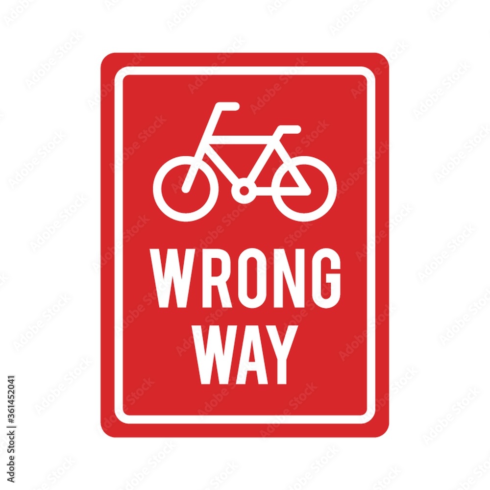 Poster Wrong way road sign