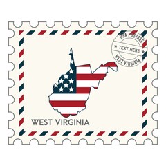 Fototapeta premium Westvirginiapostagestamp