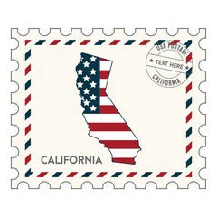 Fototapeta premium Californiapostagestamp