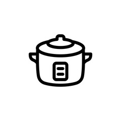 rice cooker icon vector symbol template