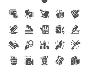 Stationery Well-crafted Pixel Perfect Vector Solid Icons 30 2x Grid for Web Graphics and Apps. Simple Minimal Pictogram